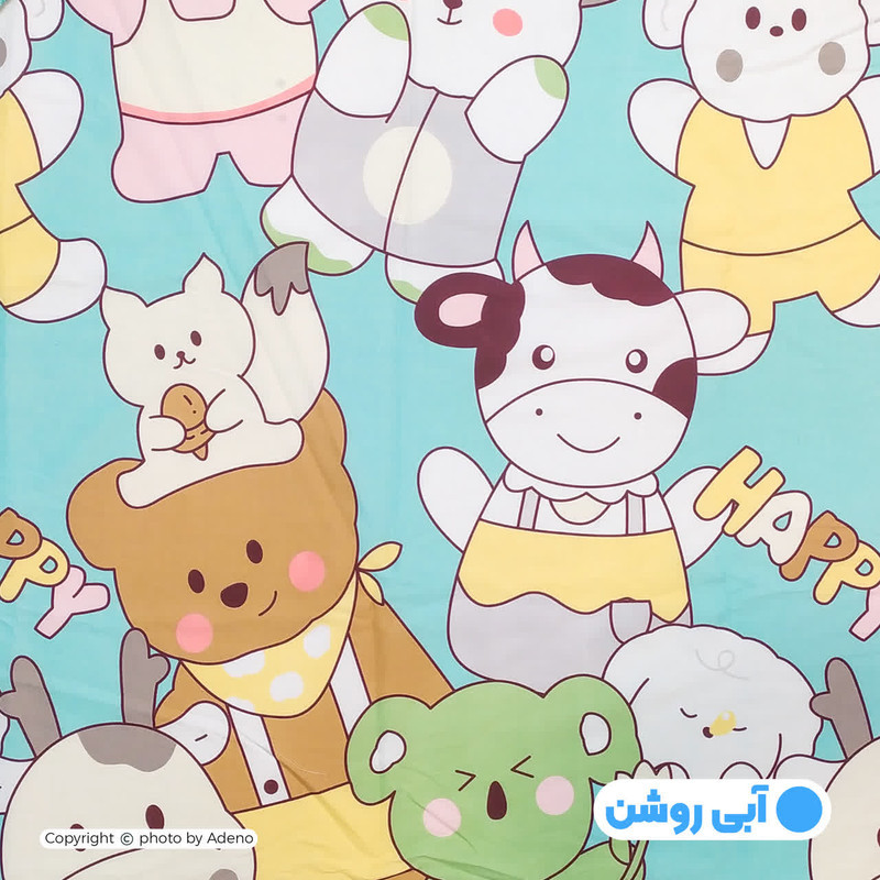ملحفه کودک آدنو مدل Happy کد FI57 سایز 100x150 سانتی متر