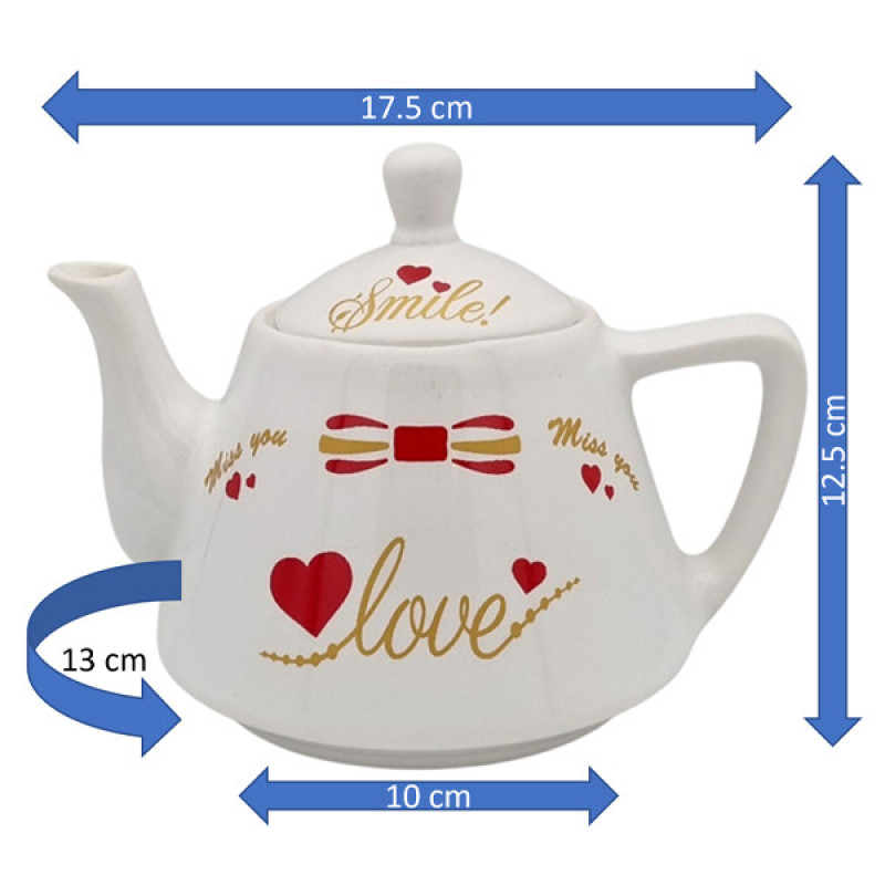قوری مدل رز کد 11203xLove گنجایش 650 میلی لیتر