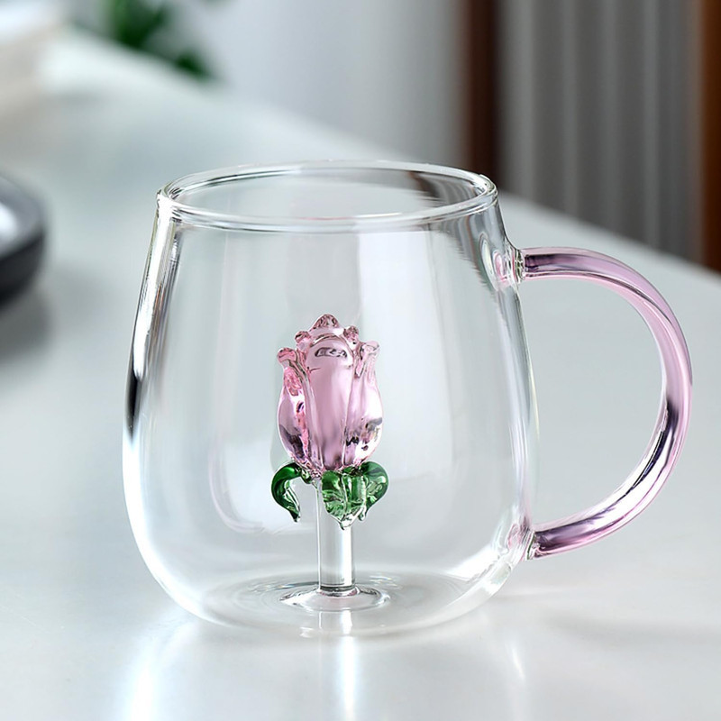 لیوان مدل داخل گلدار بروسیلیکات کد 1369n 2666 بسته شش عددی