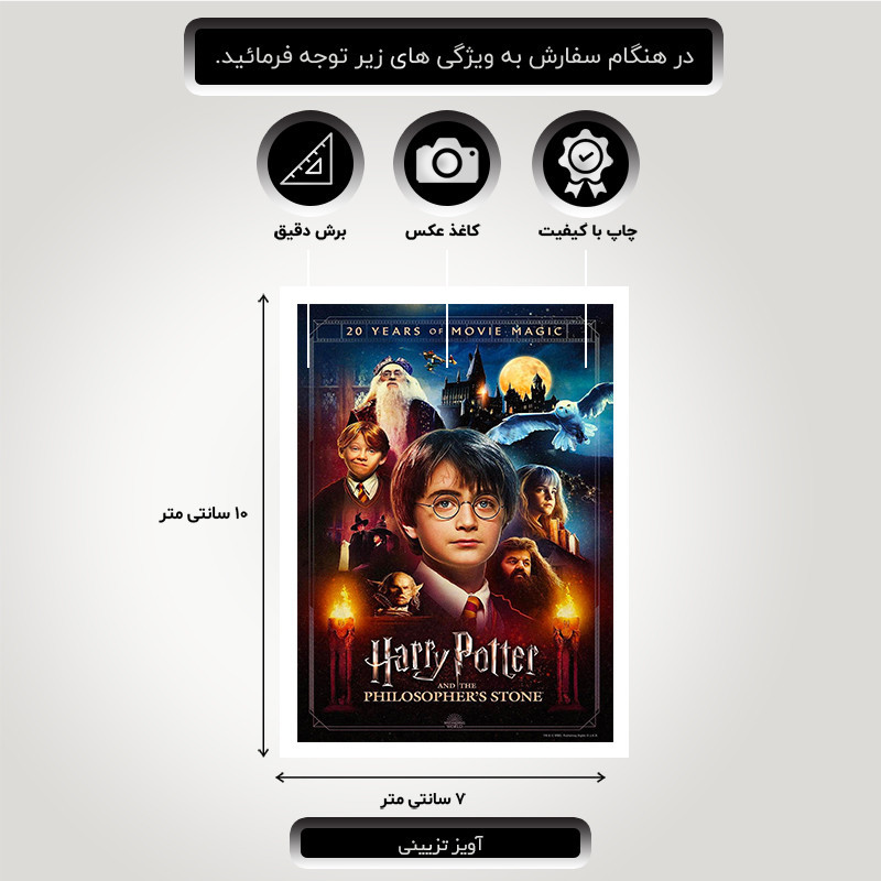 آویز تزیینی کارنیکا طرح هری پاتر مدل ۱۱۱۱۱۲ harry potter مجموعه ۸ عددی