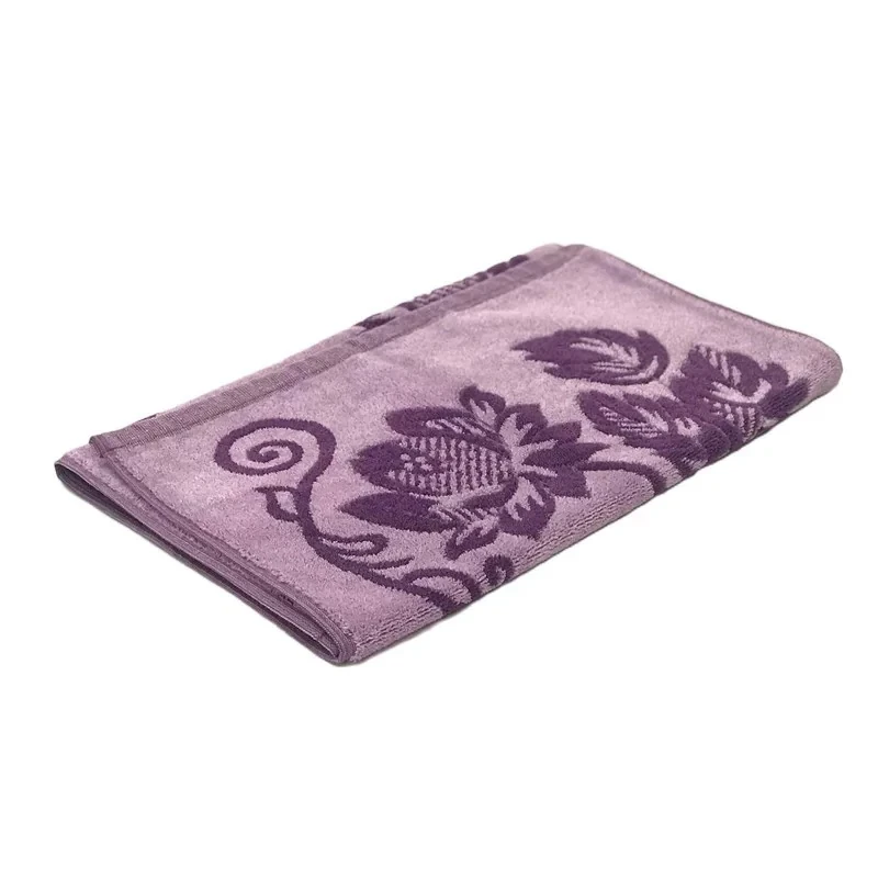 حوله دستی هنر مدل گلها سایز 35x65 سانتی متر
