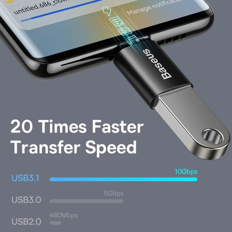مبدل USB-C به USB 3.1 باسئوس مدل ZJJQ0000