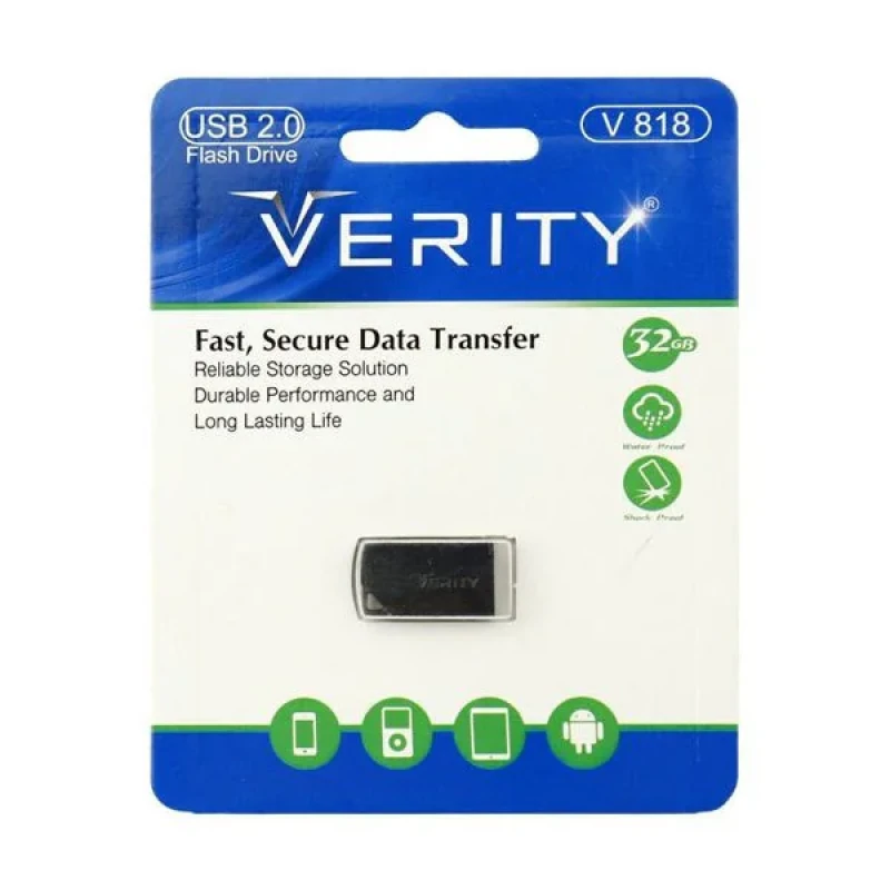 فلش مموری وریتی مدل V818 ظرفیت 32 گیگابایت با رابط USB2.0