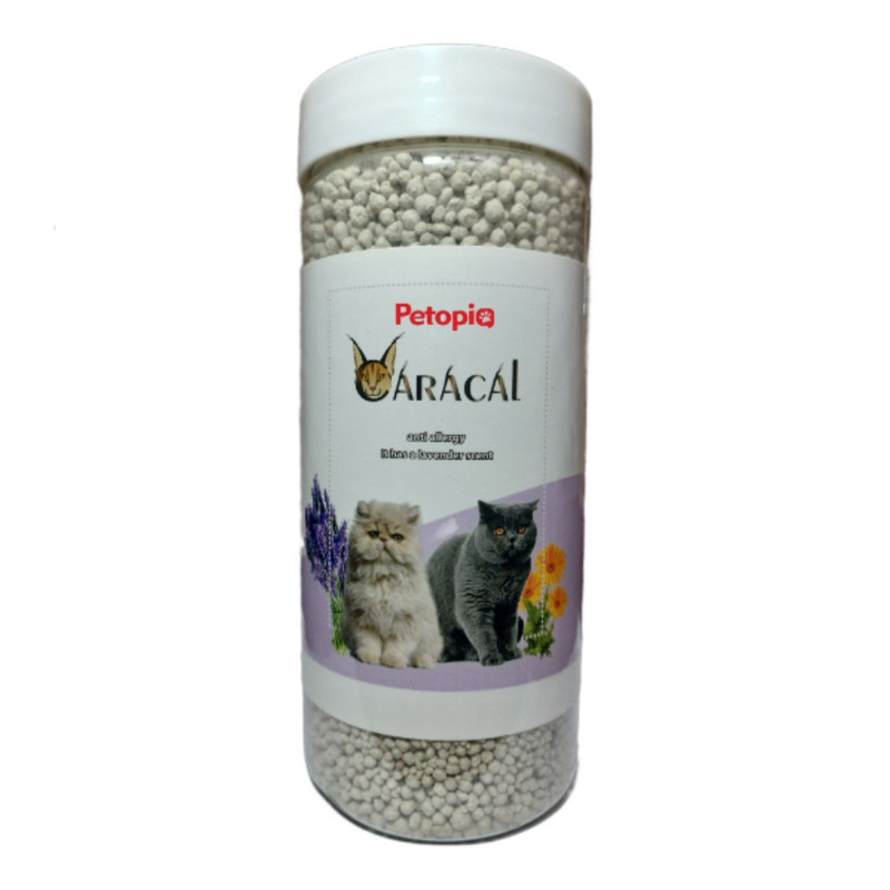 بوگیر خاک گربه پتوپیا مدل کاراکال با رایحه اسطوخودوس و گل همیشه بهار وزن 700 گرم