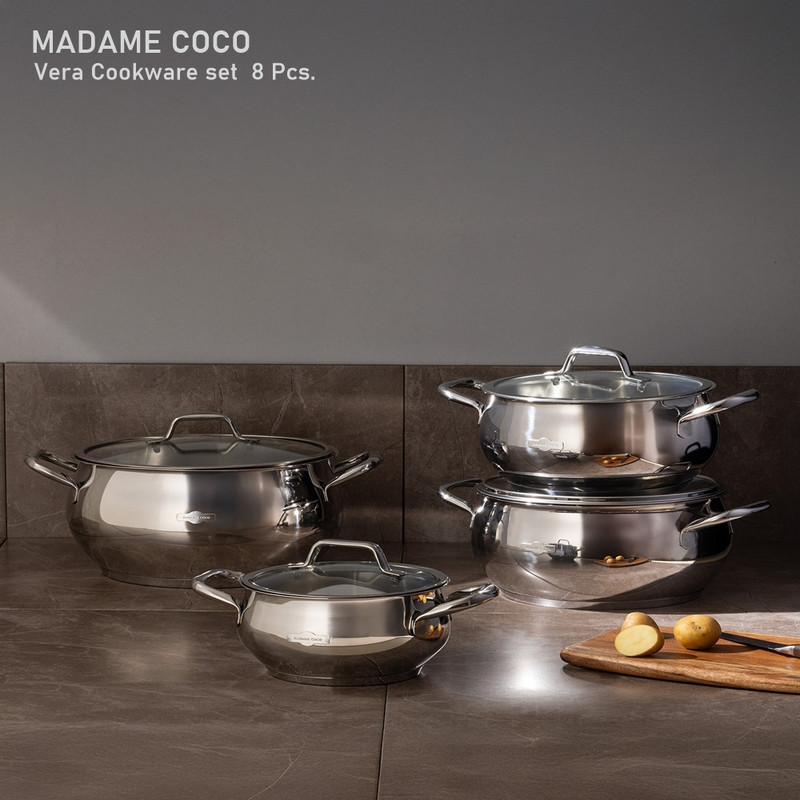 سرویس قابلمه 8 پارچه مادام کوکو مدل Vera Cookware Set