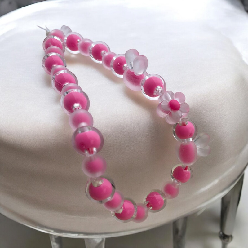 آویز موبایل مدل خرگوش و گل