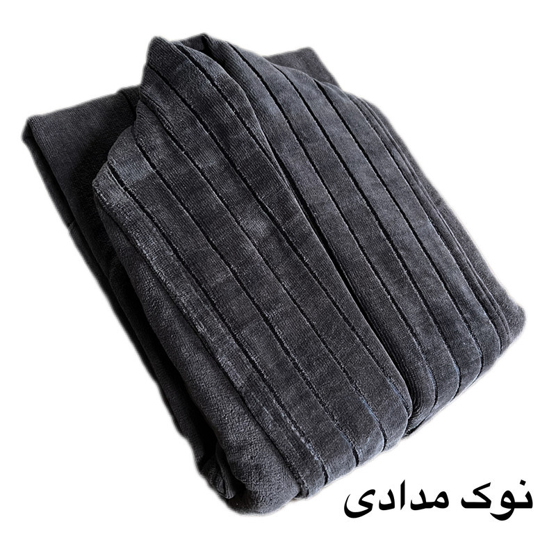 حوله پالتویی آقای کاریزما طرح یقه ابریشم مدل راه راه سایز 125 سانتی متر مناسب محدوده قد 160 الی 185 سانتی متر