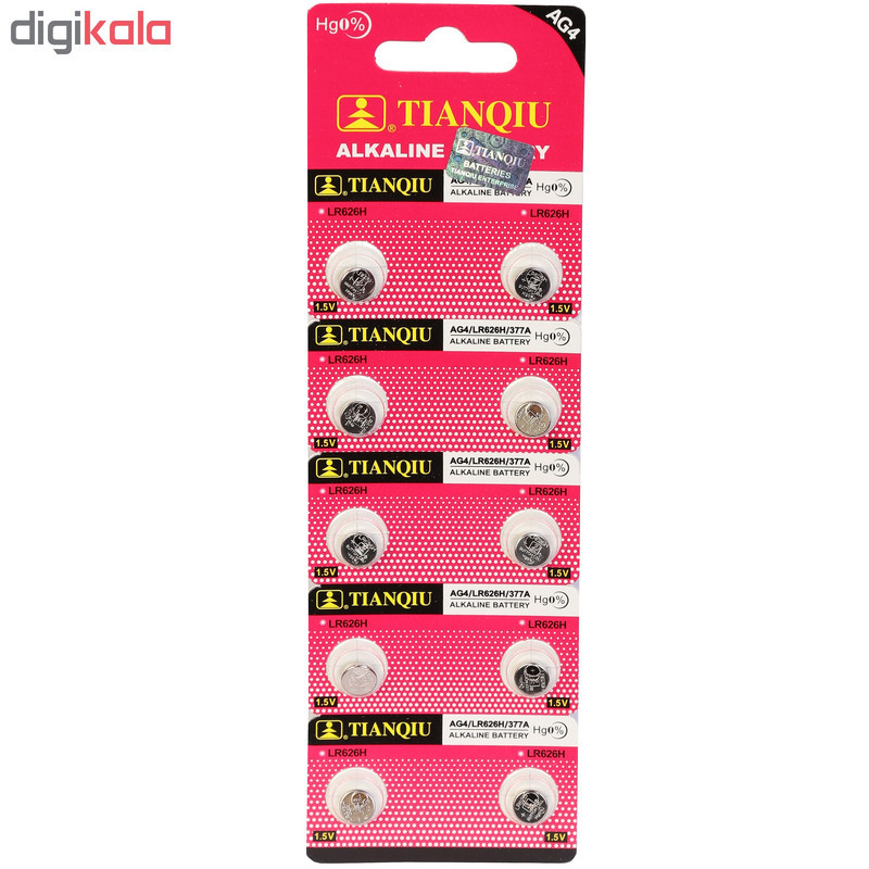 باتری ساعتی تیانکیو مدل AG4 بسته 10 عددی