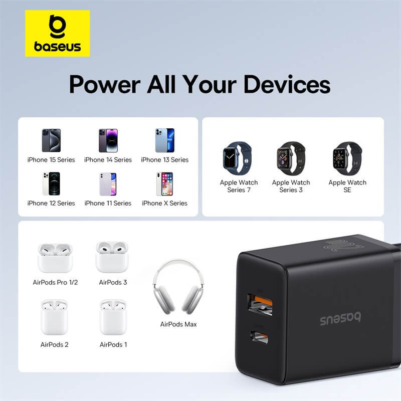 شارژر دیواری 20 وات بیسوس مدل Cube 20W