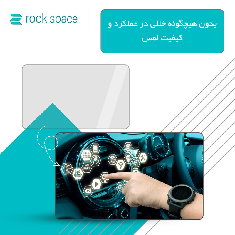 محافظ صفحه نمایش خودرو مات راک اسپیس مدل Anti-Shock مناسب برای مانیتور نیسان ایکس تریل 2017