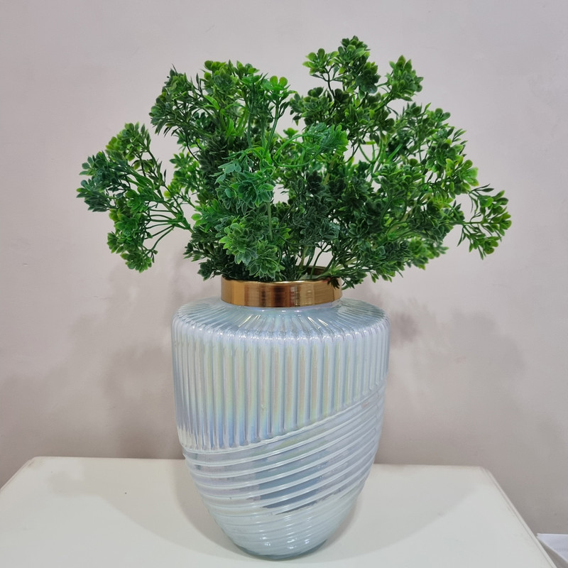گل مصنوعی بوته زیره 5 شاخه ارتفاع 35 سانتی‌متر ابعاد 15×15×35 سانتی‌متر وزن 40 گرم