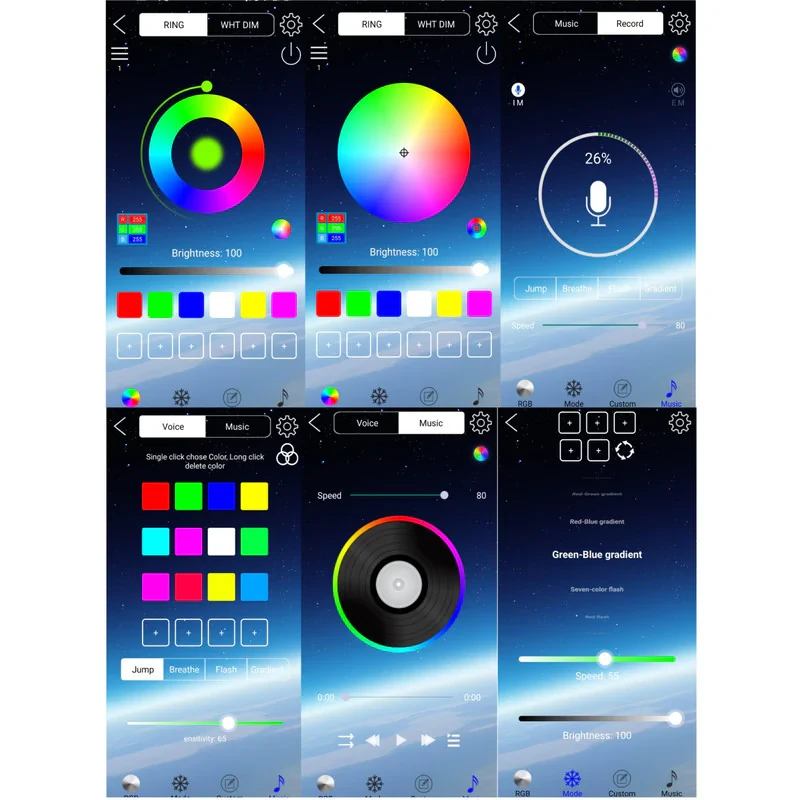 آباژور رومیزی مدل چراغ خواب هوشمند RGB E3
