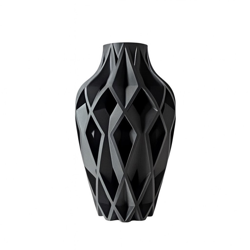 گلدان دکوری وینا PLA با چاپ سه‌بعدی، مناسب کاکتوس و گیاهان، رومیزی و ایستاده، ابعاد 11×11×18 سانتی‌متر، وزن 200 گرم