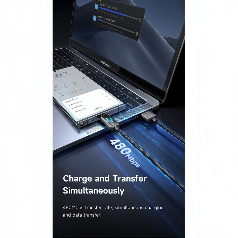 کابل تبدیل USB به USB-C مک دودو مدل CA-235 طول 1.2 متر
