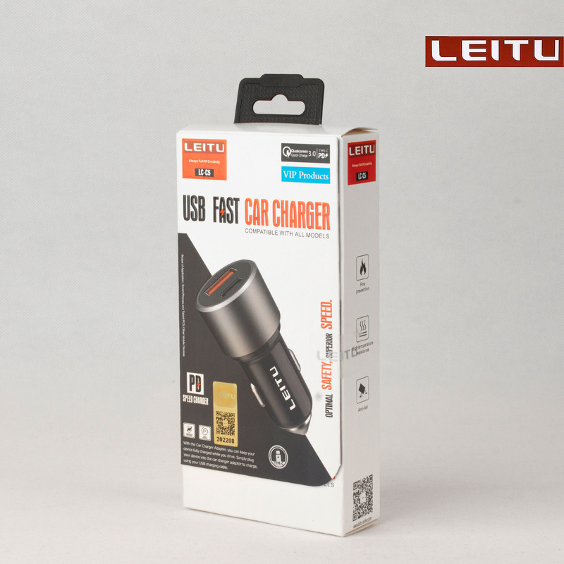 شارژر فندکی لیتو مدل LC-C5 به همراه کابل تبدیل USB-C