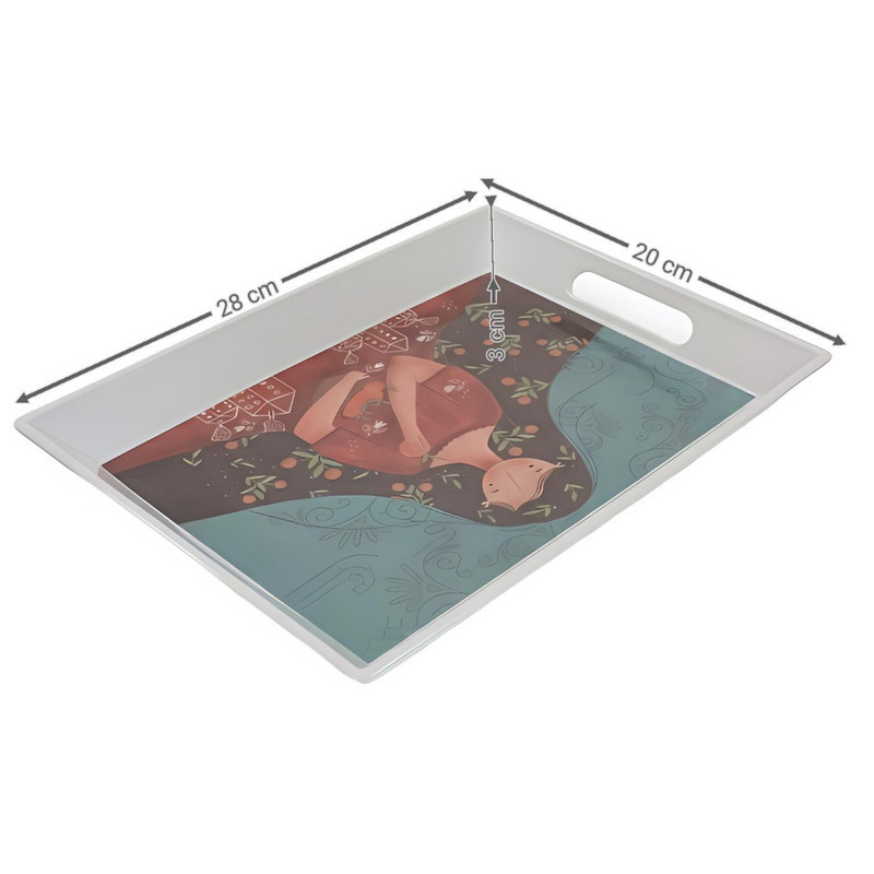 سینی دسته دار کد a17 سایز 28x20 سانتی متر