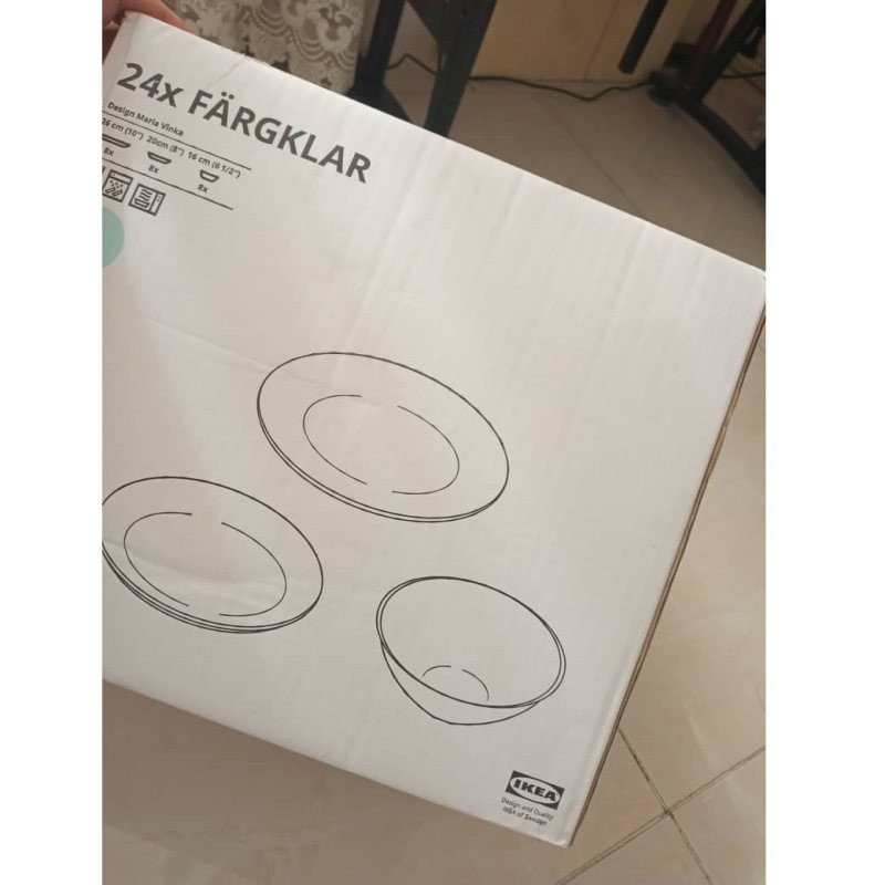سرویس غذاخوری 24 پارچه ایکیا مدل FARGKLAR