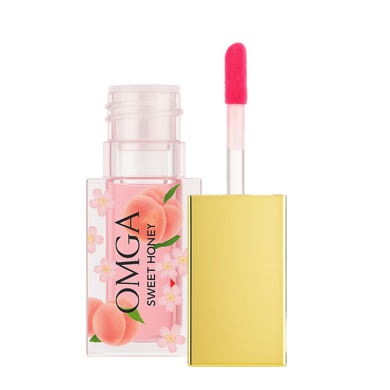 برق لب مایع امگا مدل Sweet Honey Peach شماره 04
