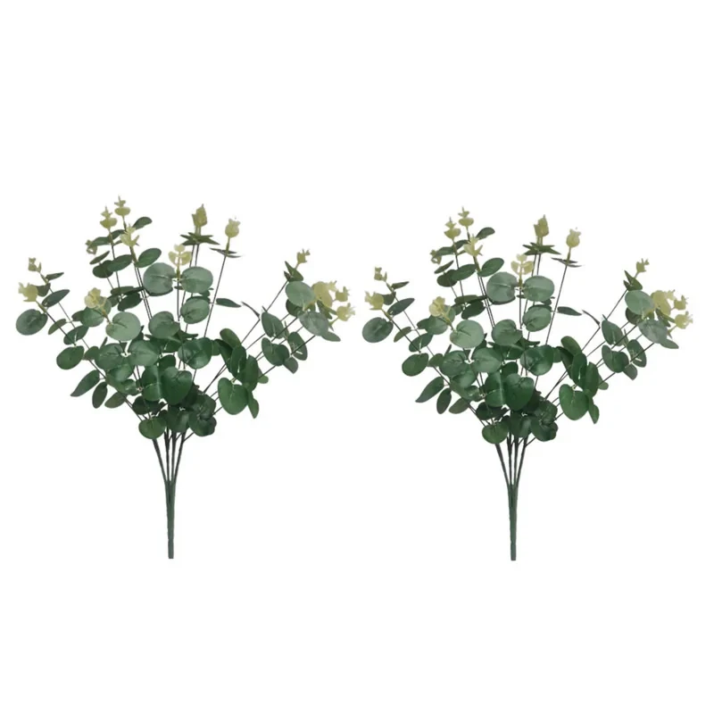گل مصنوعی مدل بوته برگ اکالیپتوس مجموعه 2 عددی