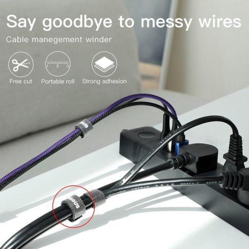 نگهدارنده کابل باسئوس مدل Circle Velcro Strap