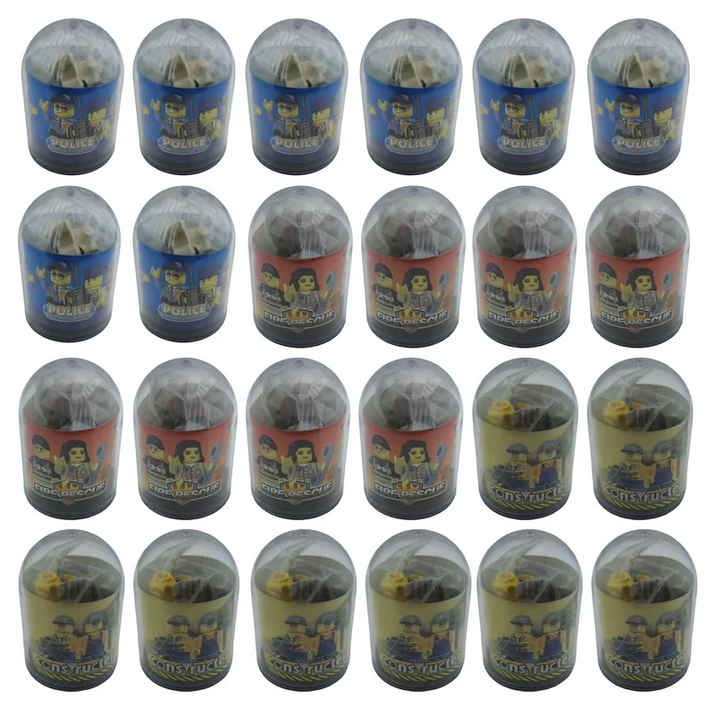 اکشن فیگور مدل کپسولی کد SM257 طرح مشاغل مجموعه 24 عددی