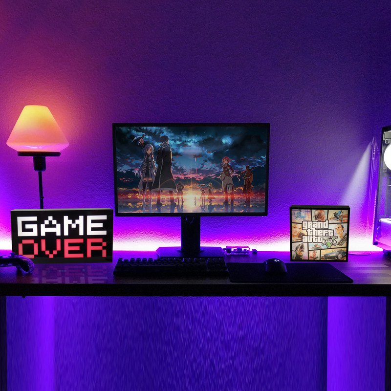 چراغ رومیزی مدل گیمینگ 8 بیت طرح GAME OVER