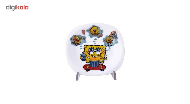 سرویس غذاخوری 5 پارچه کودک پارس اوپال طرح Sponge Bob