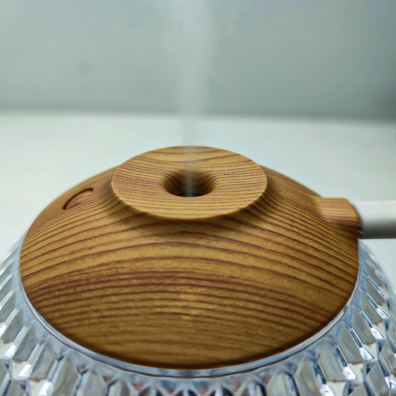 چراغ رومیزی مدل کریستالی طرح بخور سرد USB