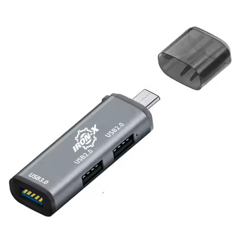 هاب 3 پورت USB 3.0 آیرون ایکس مدل TYPEC HUB300