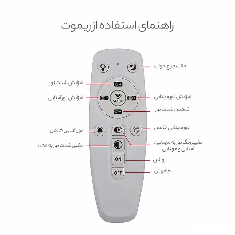 لوستر نیک نور پارسیان مدل مدرن موج پیوسته