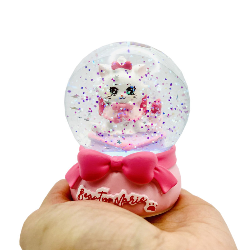 گوی چراغ‌دار مدل BEAUTY MARIE طرح گربه اشرافی کد G7134