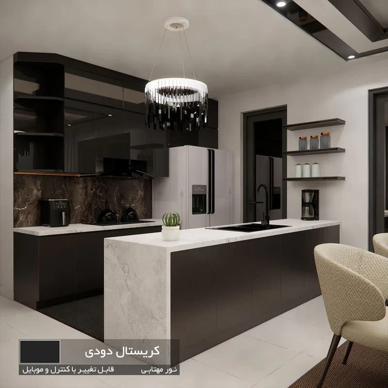 لوستر نورکیا مدل تک حلقه قندیلی کد 1R-40G