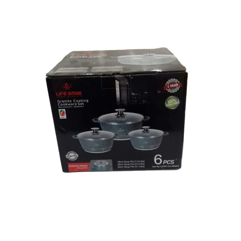 سرویس قابلمه 6 پارچه لایف اسمایل مدل LIFEP7-6-2
