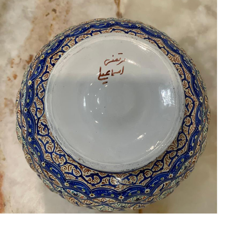 قندان میناکاری اسماعیلی مدل درب دار خانه بندی کد 841159-4