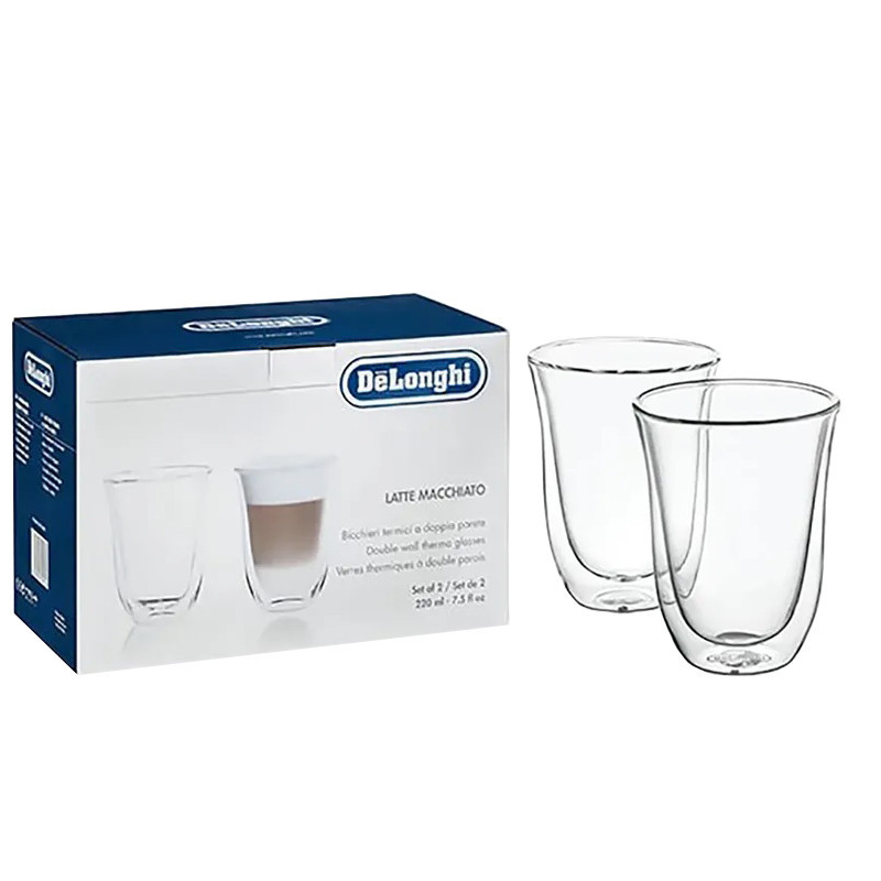 فنجان دلونگی مدل دوجداره  Latte Macchiato کد DLSC312 مجموعه 2 عددی