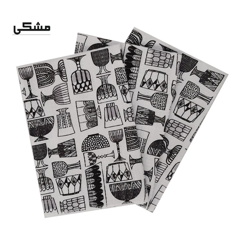 دستمال آشپزخانه مدل ظروف بسته سه عددی
