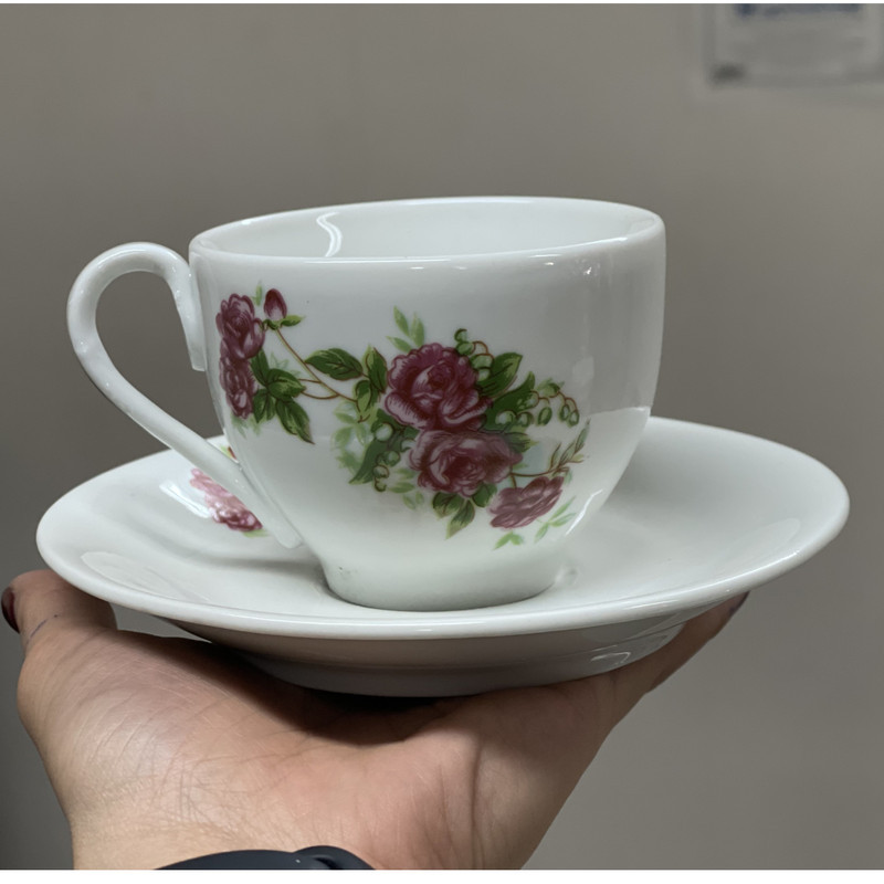 سرويس چای خوری 14 پارچه مرجان مدل گل سرخی کد 7200510281