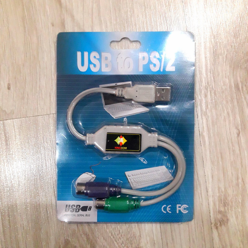 کابل تبدیل ps2 به USB مدل PS2 K DATA  طول 0.3 متر