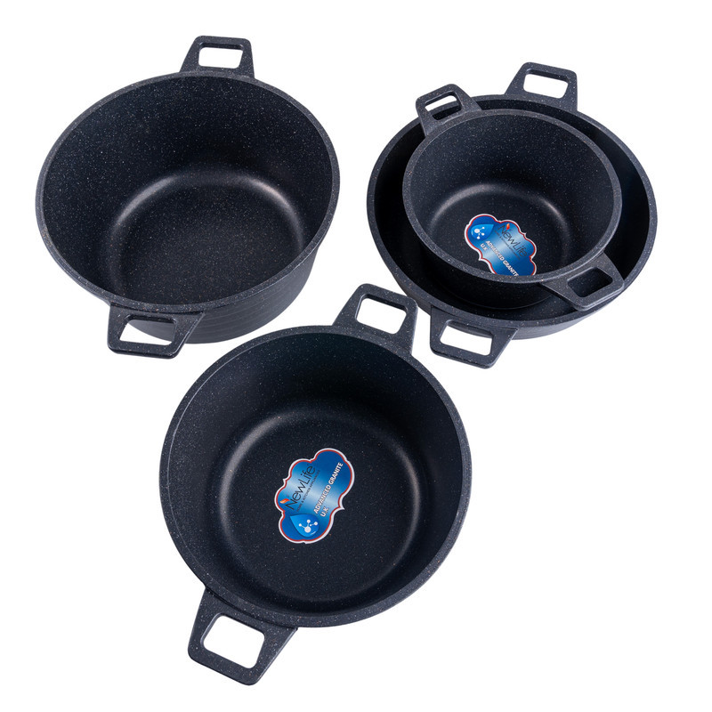 سرویس قابلمه گرانیتی 8 پارچه نیو لایف مدل AFRA-6309