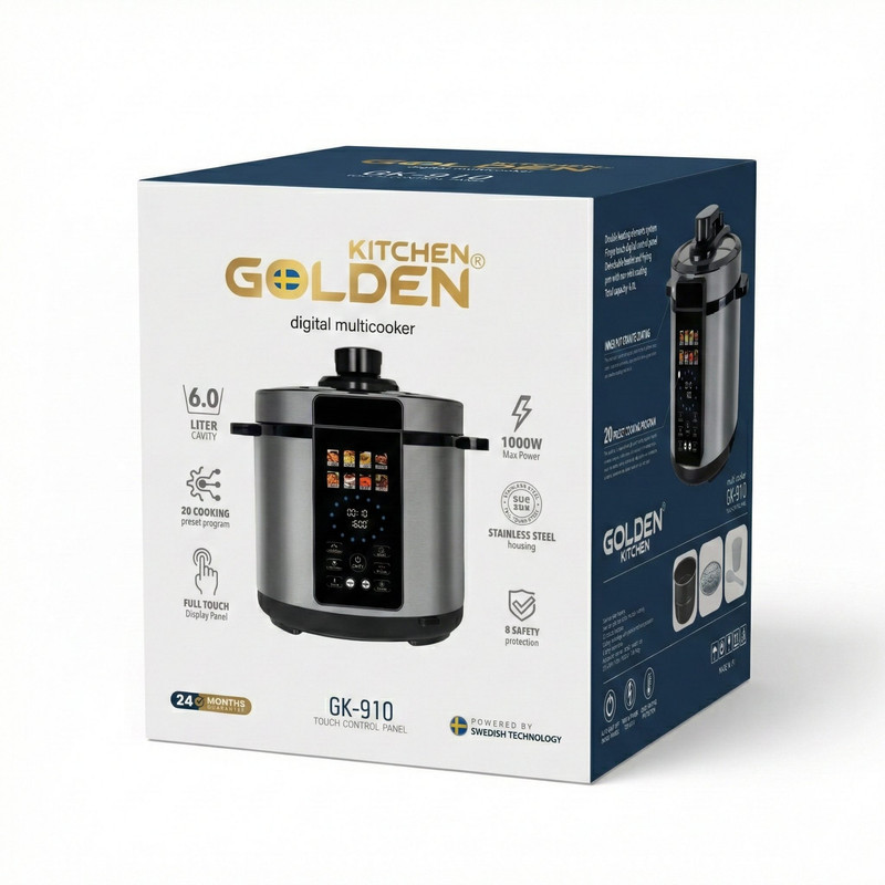 مولتی کوکر 6 لیتری گلدن کیچن مدل Gk910