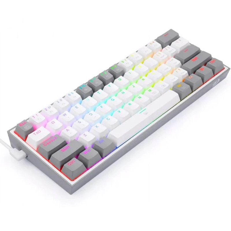 کیبورد مخصوص بازی ردراگون مدل FIZZ K617-GREYWHITE