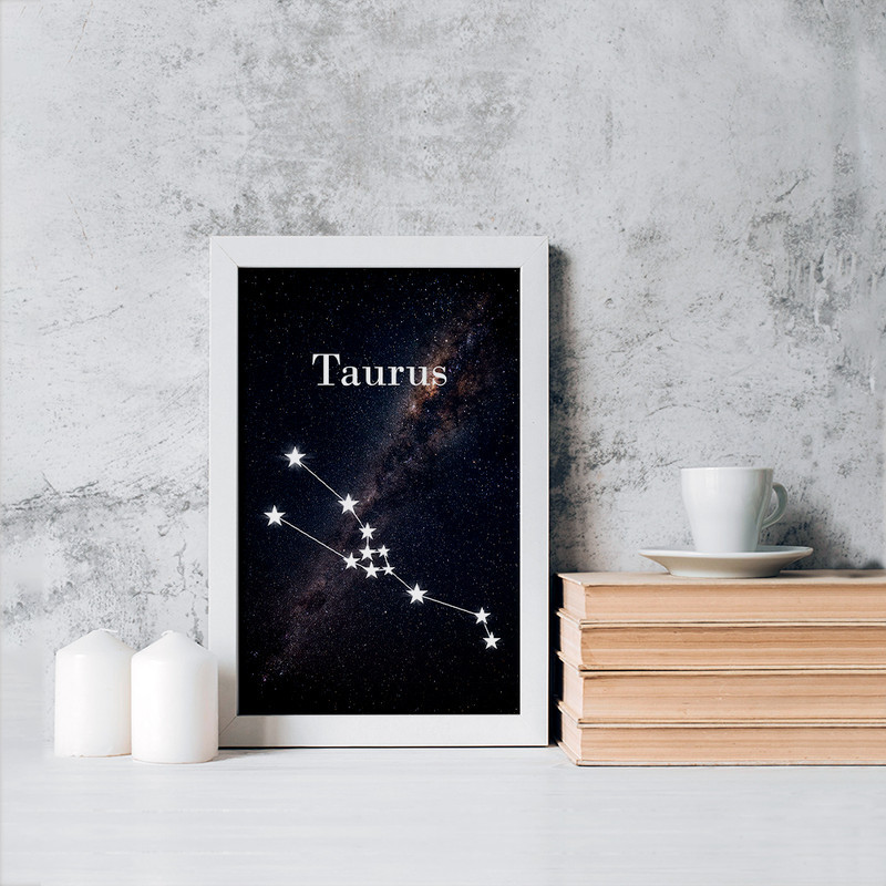 تابلو خندالو مدل دکوراتیو ماه تولد اردیبهشت Taurus کد M57 مجموعه 1 عددی