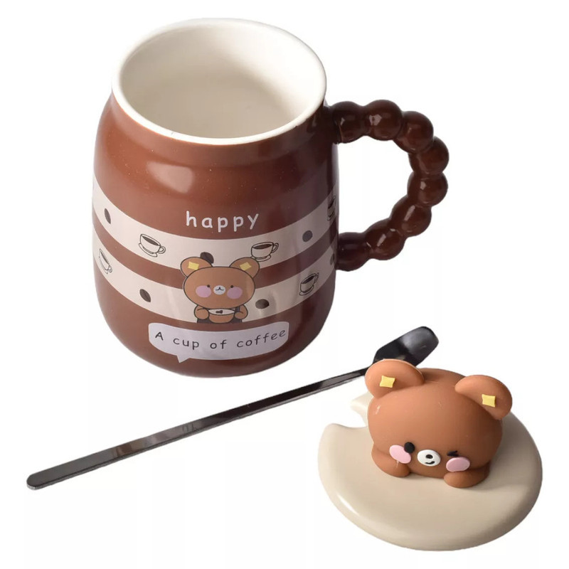 ماگ مدل فانتزی طرح خرسی Happy