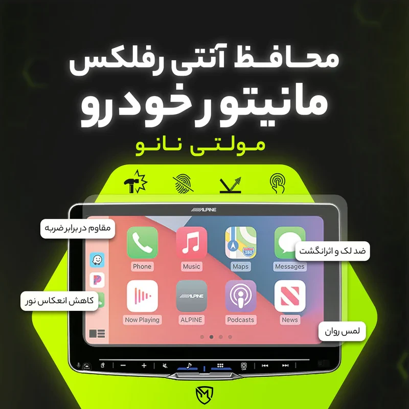 محافظ صفحه نمایش مانیتور خودرو مولتی نانو مدل X-S2M مناسب برای کی ام سی EJ7 بسته دو عددی