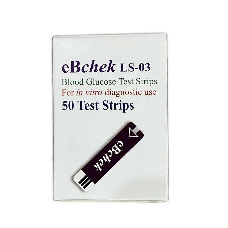 نوار تست قند خون ای بی چک مدل eBcheck بسته 50 عددی