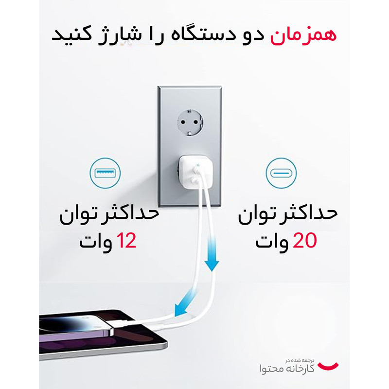 شارژر دیواری 33 وات انکر مدل A2331