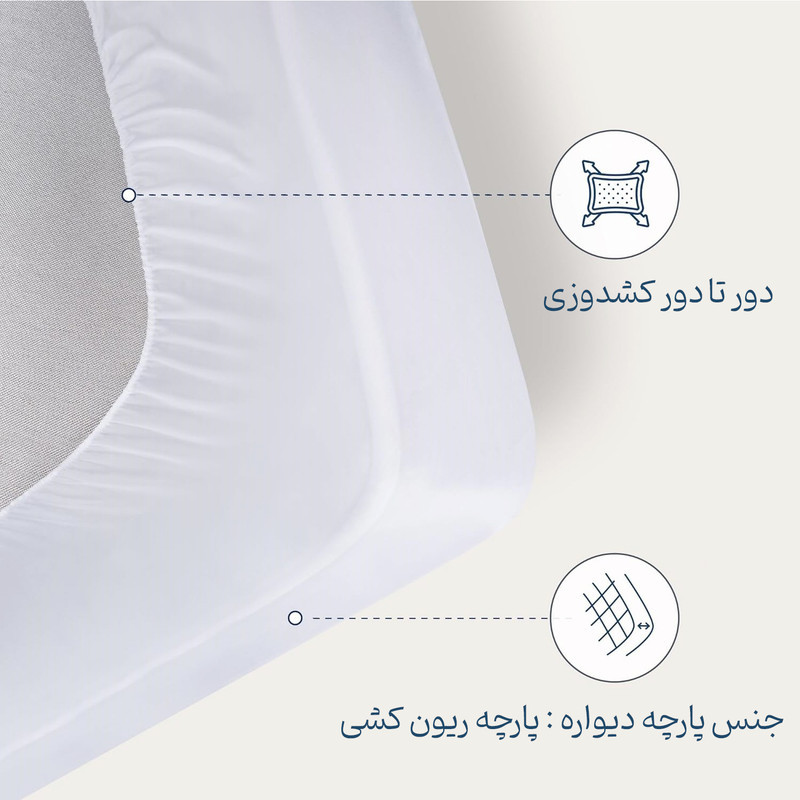 محافظ تشک رویال مدل ضد آب ساردونیا یک نفره سایز 200×90 سانتی متر