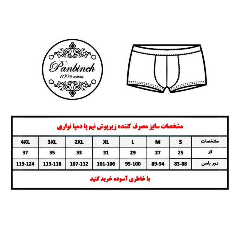 شورت پادار مردانه پنبینه مدل باکسر طبی دمپا نواری مجموعه 7 عددی