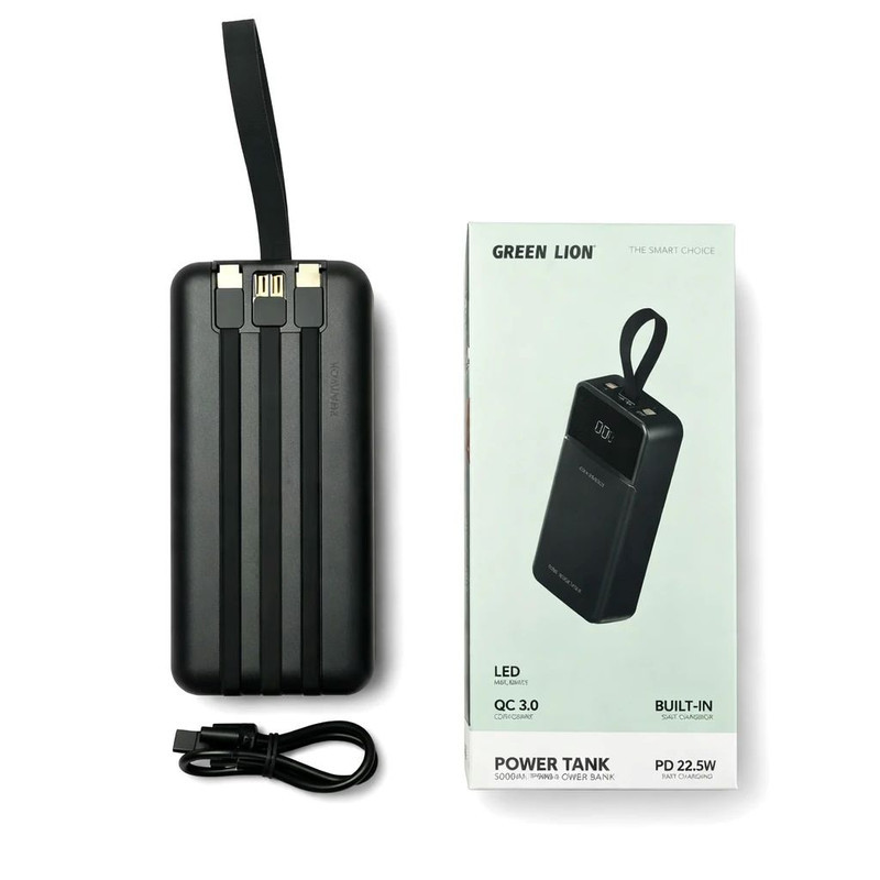 پاوربانک 22.5 وات گرین لاین مدل TANK 30000 mah ظرفیت 30000 میلی‌آمپرساعت