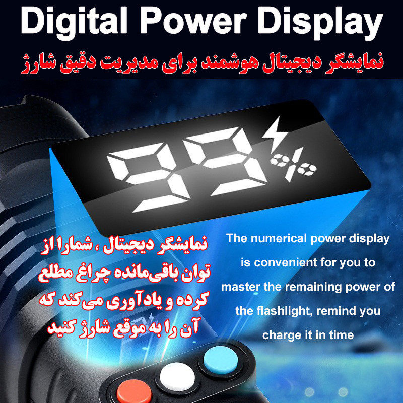 چراغ قوه دستی مدل SJ-017-2 با نور مهتابی